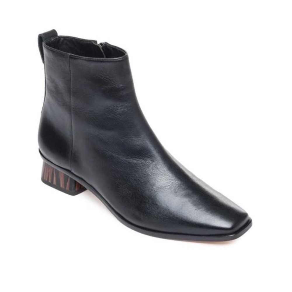 Bernardo Helene Black Antique Calf Leather Women’s Ankle Boots Size 7 Medium - Picture 4 of 16